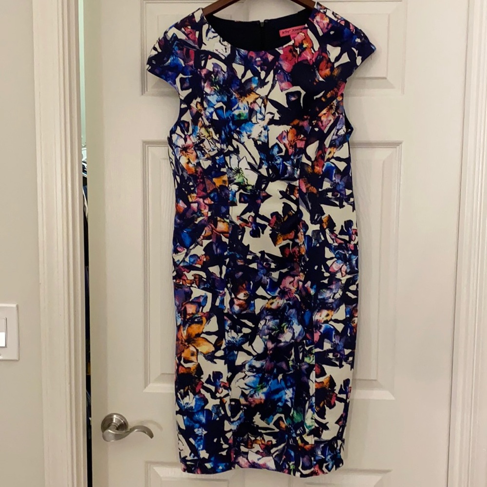 Rainbow Abstract Floral Betsey Johnson Dress
